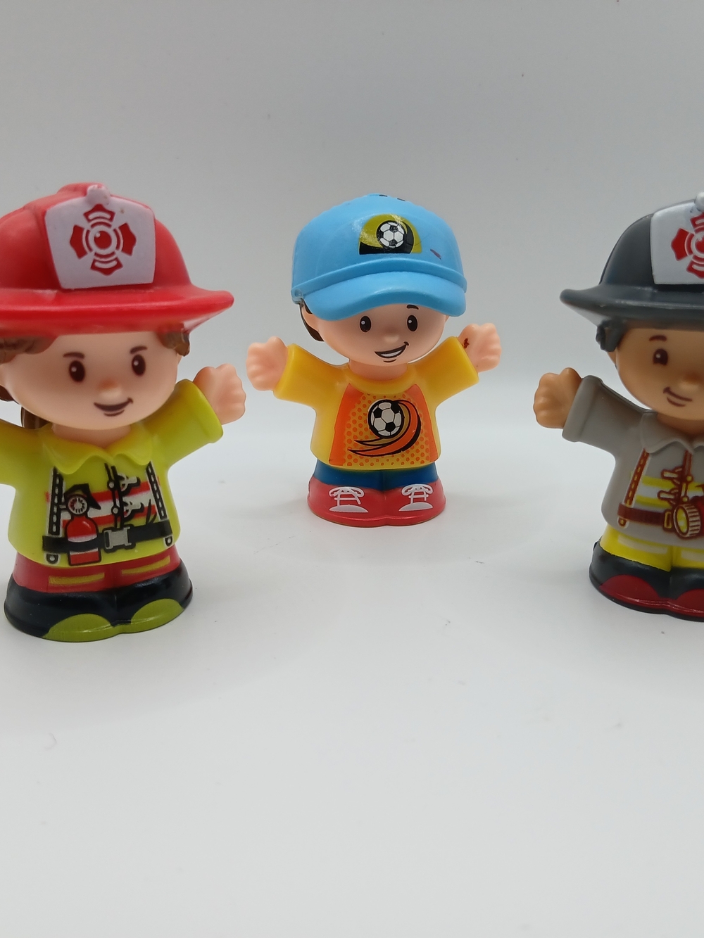 Little‎ People Toys Figure LOT 2 Fireman Rescue & Mattel Boy Soccer Player